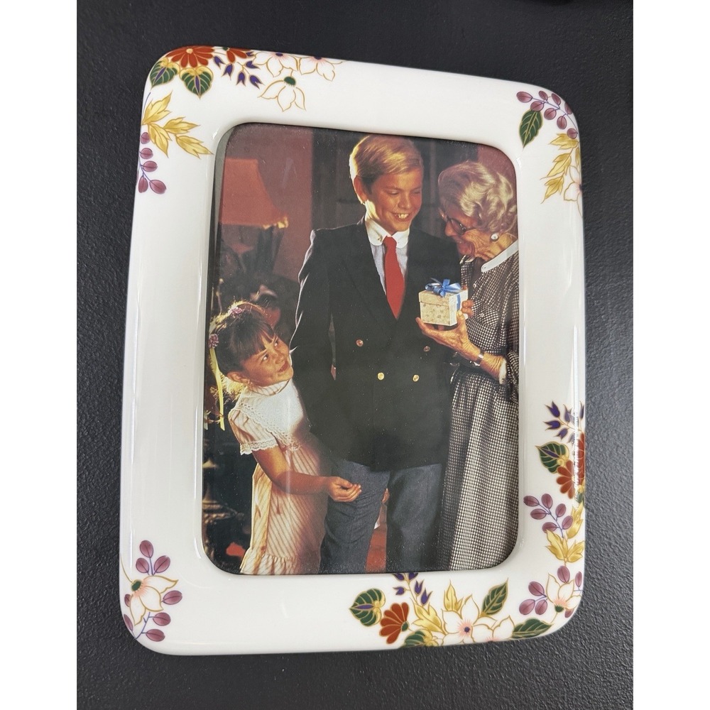 Mikasa White Bone China Picture‎ Photo Frame Vintage Floral Retro